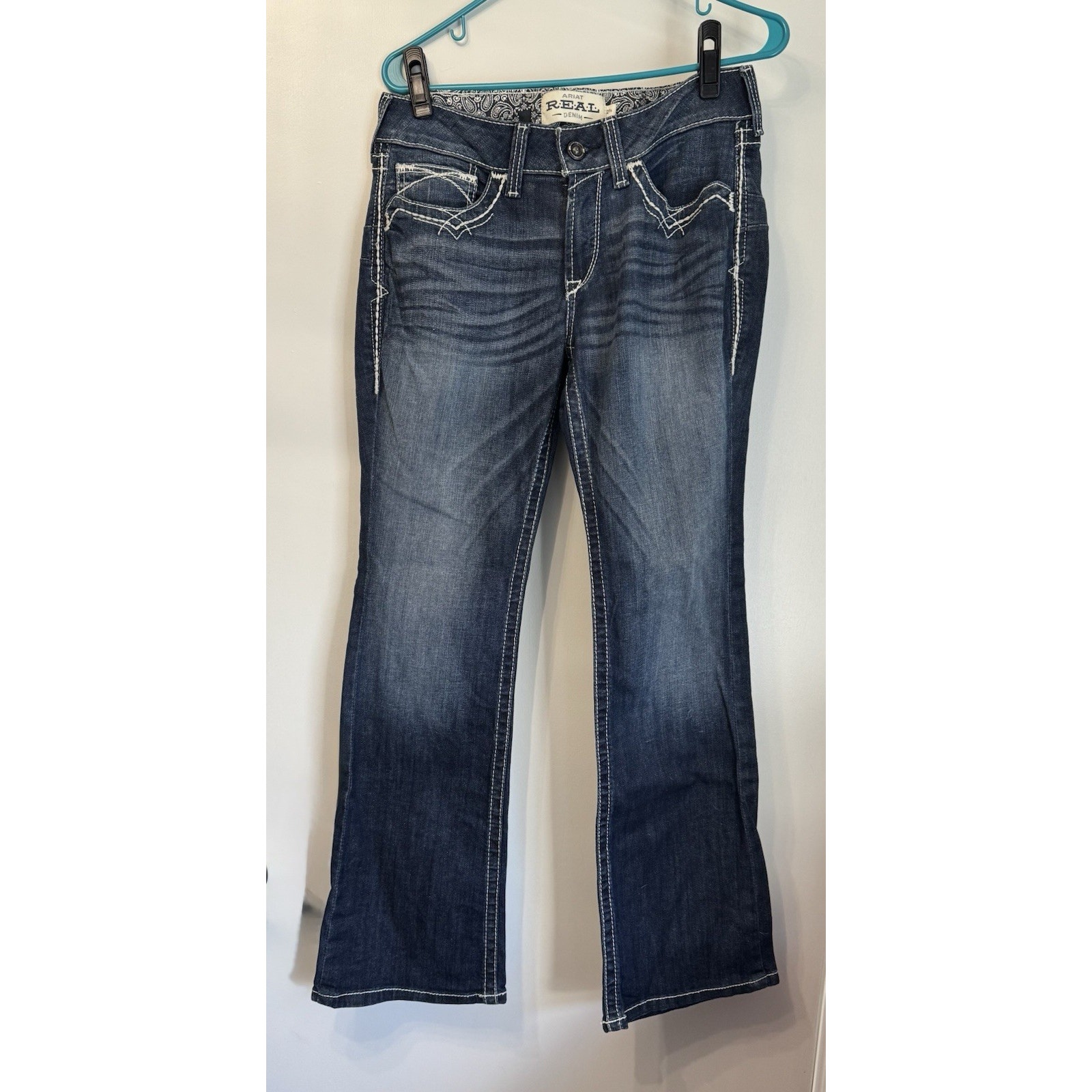 Ariat Real Denim Low Rise Boot Cut Western Jeans Women 29s Distressed